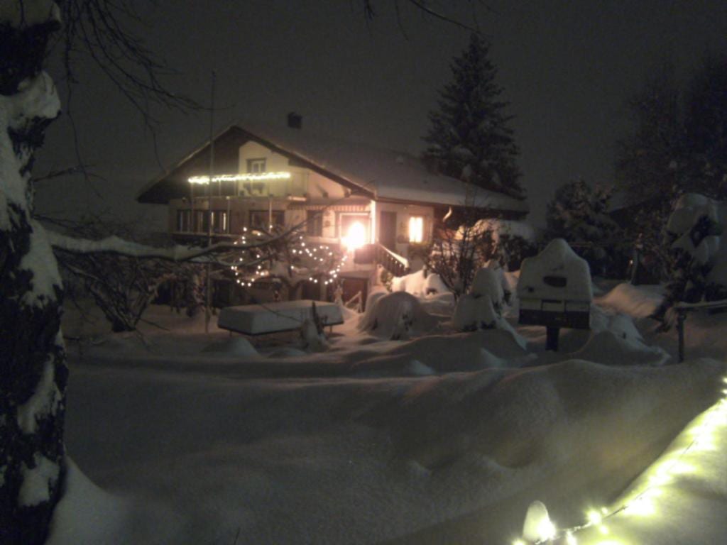 Haus Fortuna in der Winternacht
