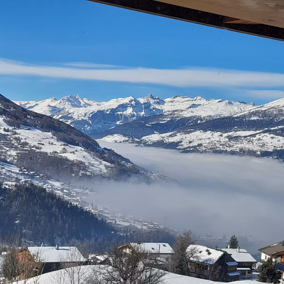 Nebelmeer über dem Rhonetal